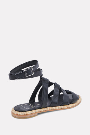 
            
                Load image into Gallery viewer, Adison Ankle Strap Leather Sandals Black
            
        